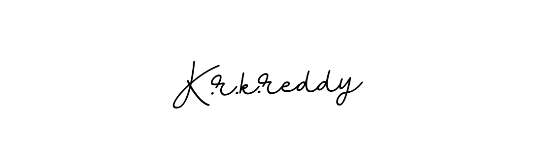 The best way (BallpointsItalic-DORy9) to make a short signature is to pick only two or three words in your name. The name K.r.k.reddy include a total of six letters. For converting this name. K.r.k.reddy signature style 11 images and pictures png