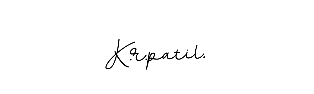 Design your own signature with our free online signature maker. With this signature software, you can create a handwritten (BallpointsItalic-DORy9) signature for name K.r.patil.. K.r.patil. signature style 11 images and pictures png