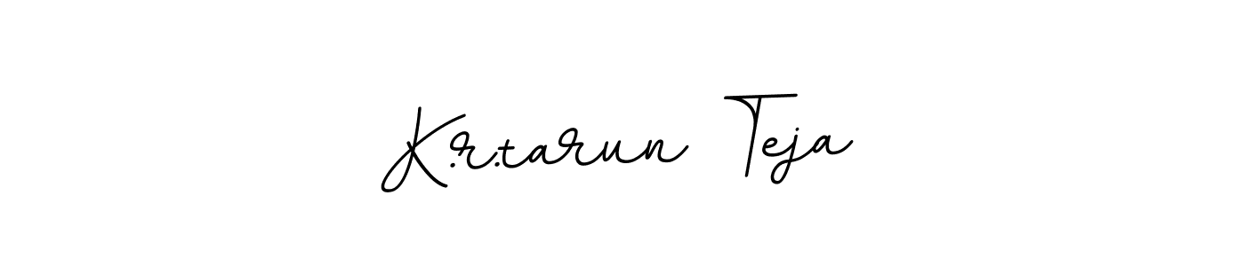 Make a beautiful signature design for name K.r.tarun Teja. With this signature (BallpointsItalic-DORy9) style, you can create a handwritten signature for free. K.r.tarun Teja signature style 11 images and pictures png