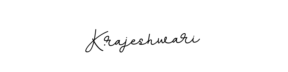 How to make K.rajeshwari name signature. Use BallpointsItalic-DORy9 style for creating short signs online. This is the latest handwritten sign. K.rajeshwari signature style 11 images and pictures png