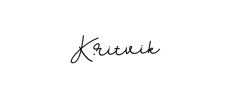 You should practise on your own different ways (BallpointsItalic-DORy9) to write your name (K.ritvik) in signature. don't let someone else do it for you. K.ritvik signature style 11 images and pictures png