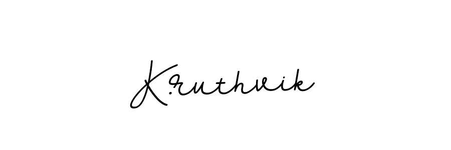 Design your own signature with our free online signature maker. With this signature software, you can create a handwritten (BallpointsItalic-DORy9) signature for name K.ruthvik. K.ruthvik signature style 11 images and pictures png