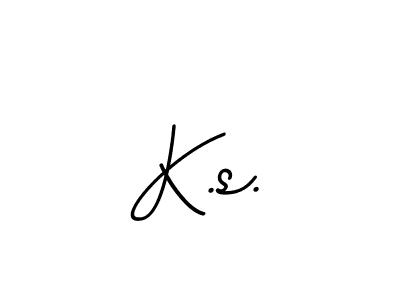 How to make K.s. name signature. Use BallpointsItalic-DORy9 style for creating short signs online. This is the latest handwritten sign. K.s. signature style 11 images and pictures png