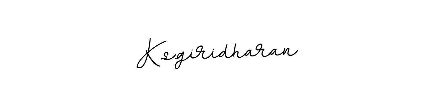 How to make K.s.giridharan name signature. Use BallpointsItalic-DORy9 style for creating short signs online. This is the latest handwritten sign. K.s.giridharan signature style 11 images and pictures png