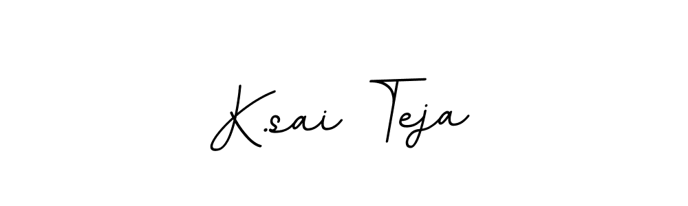 Similarly BallpointsItalic-DORy9 is the best handwritten signature design. Signature creator online .You can use it as an online autograph creator for name K.sai Teja. K.sai Teja signature style 11 images and pictures png