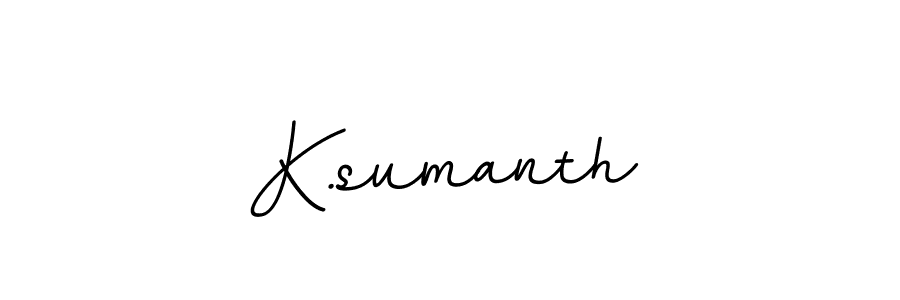 Create a beautiful signature design for name K.sumanth. With this signature (BallpointsItalic-DORy9) fonts, you can make a handwritten signature for free. K.sumanth signature style 11 images and pictures png