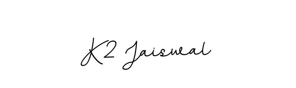 Make a beautiful signature design for name K2 Jaiswal. With this signature (BallpointsItalic-DORy9) style, you can create a handwritten signature for free. K2 Jaiswal signature style 11 images and pictures png