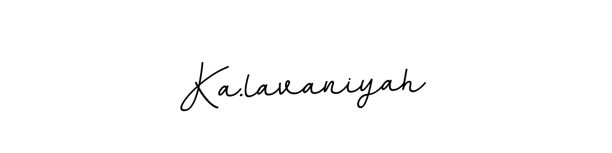 Design your own signature with our free online signature maker. With this signature software, you can create a handwritten (BallpointsItalic-DORy9) signature for name Ka.lavaniyah. Ka.lavaniyah signature style 11 images and pictures png