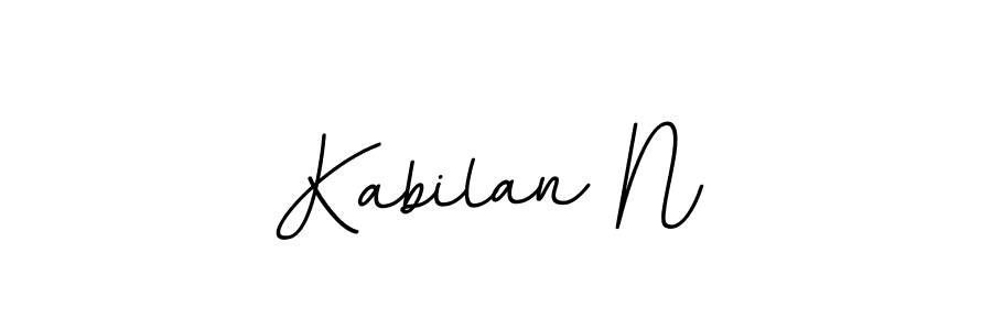 Use a signature maker to create a handwritten signature online. With this signature software, you can design (BallpointsItalic-DORy9) your own signature for name Kabilan N. Kabilan N signature style 11 images and pictures png