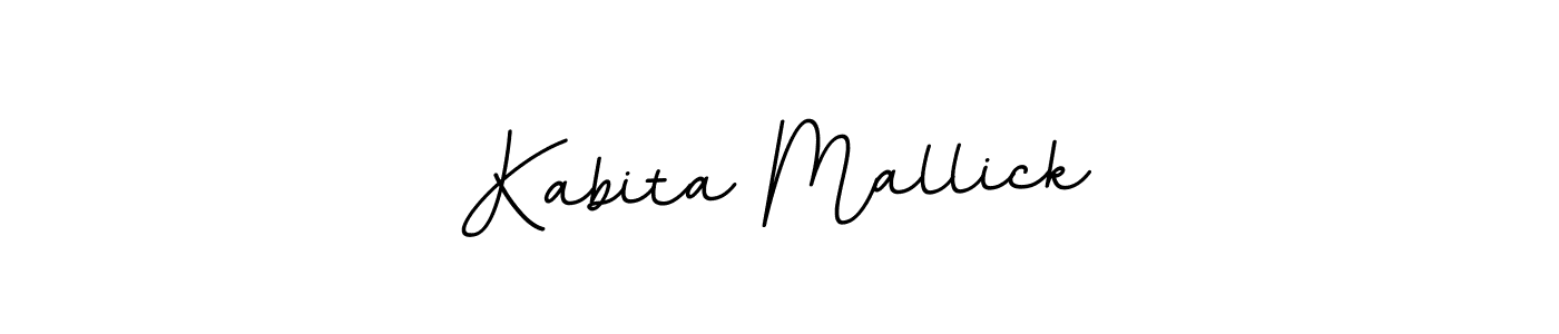 How to make Kabita Mallick name signature. Use BallpointsItalic-DORy9 style for creating short signs online. This is the latest handwritten sign. Kabita Mallick signature style 11 images and pictures png