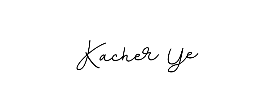 This is the best signature style for the Kacher Ye name. Also you like these signature font (BallpointsItalic-DORy9). Mix name signature. Kacher Ye signature style 11 images and pictures png