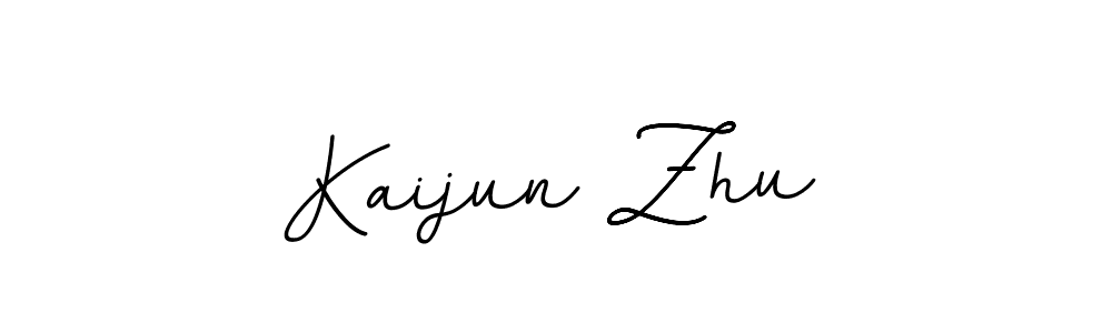 Kaijun Zhu stylish signature style. Best Handwritten Sign (BallpointsItalic-DORy9) for my name. Handwritten Signature Collection Ideas for my name Kaijun Zhu. Kaijun Zhu signature style 11 images and pictures png