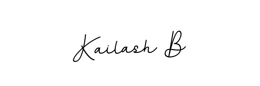 The best way (BallpointsItalic-DORy9) to make a short signature is to pick only two or three words in your name. The name Kailash B include a total of six letters. For converting this name. Kailash B signature style 11 images and pictures png
