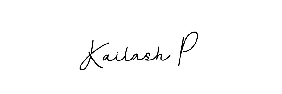 It looks lik you need a new signature style for name Kailash P. Design unique handwritten (BallpointsItalic-DORy9) signature with our free signature maker in just a few clicks. Kailash P signature style 11 images and pictures png