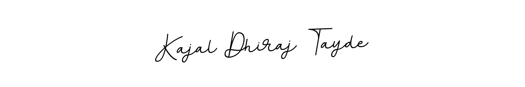 Make a beautiful signature design for name Kajal Dhiraj Tayde. With this signature (BallpointsItalic-DORy9) style, you can create a handwritten signature for free. Kajal Dhiraj Tayde signature style 11 images and pictures png
