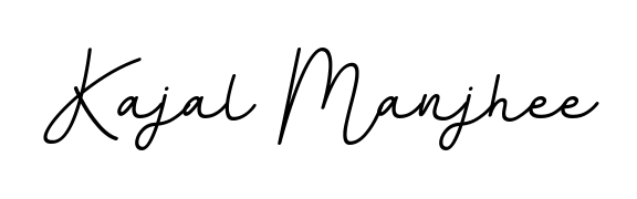 A stylish, flowing autograph style designed for name Kajal Manjhee using BallpointsItalic-DORy9 typography. Perfect for digital creative projects. Kajal Manjhee signature style 11 images and pictures png