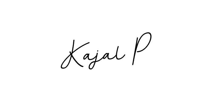 How to make Kajal P name signature. Use BallpointsItalic-DORy9 style for creating short signs online. This is the latest handwritten sign. Kajal P signature style 11 images and pictures png