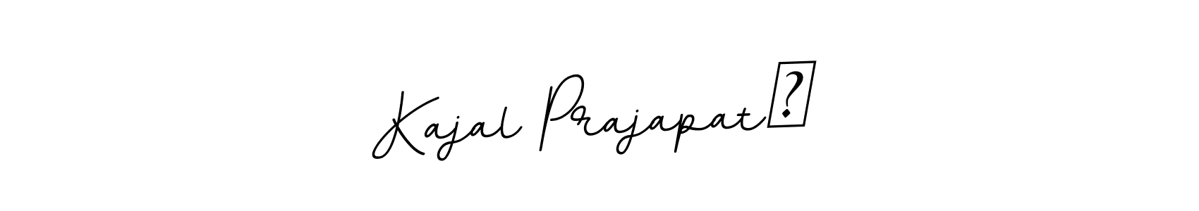 if you are searching for the best signature style for your name Kajal Prajapat।. so please give up your signature search. here we have designed multiple signature styles  using BallpointsItalic-DORy9. Kajal Prajapat। signature style 11 images and pictures png