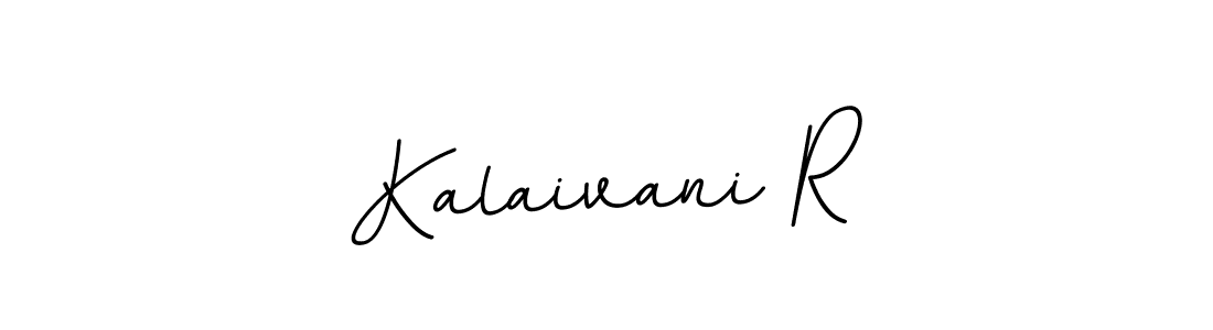 Use a signature maker to create a handwritten signature online. With this signature software, you can design (BallpointsItalic-DORy9) your own signature for name Kalaivani R. Kalaivani R signature style 11 images and pictures png