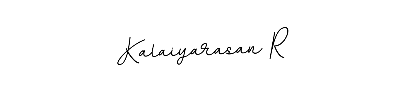 Use a signature maker to create a handwritten signature online. With this signature software, you can design (BallpointsItalic-DORy9) your own signature for name Kalaiyarasan R. Kalaiyarasan R signature style 11 images and pictures png