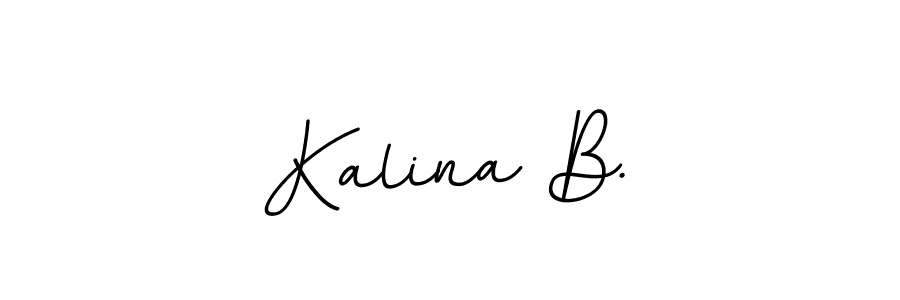if you are searching for the best signature style for your name Kalina B.. so please give up your signature search. here we have designed multiple signature styles  using BallpointsItalic-DORy9. Kalina B. signature style 11 images and pictures png