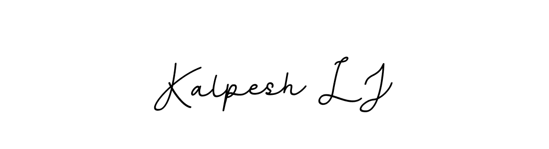 How to make Kalpesh L J name signature. Use BallpointsItalic-DORy9 style for creating short signs online. This is the latest handwritten sign. Kalpesh L J signature style 11 images and pictures png