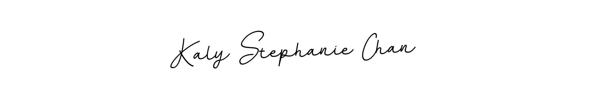 The best way (BallpointsItalic-DORy9) to make a short signature is to pick only two or three words in your name. The name Kaly Stephanie Chan include a total of six letters. For converting this name. Kaly Stephanie Chan signature style 11 images and pictures png