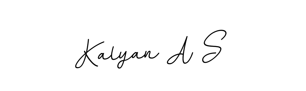 Design your own signature with our free online signature maker. With this signature software, you can create a handwritten (BallpointsItalic-DORy9) signature for name Kalyan A S. Kalyan A S signature style 11 images and pictures png