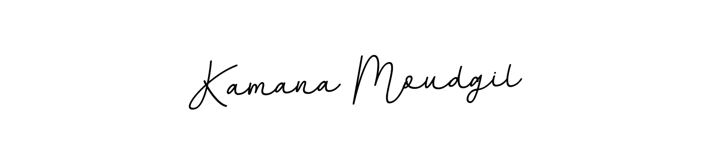 How to make Kamana Moudgil name signature. Use BallpointsItalic-DORy9 style for creating short signs online. This is the latest handwritten sign. Kamana Moudgil signature style 11 images and pictures png