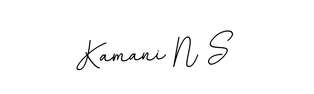 The best way (BallpointsItalic-DORy9) to make a short signature is to pick only two or three words in your name. The name Kamani N S include a total of six letters. For converting this name. Kamani N S signature style 11 images and pictures png