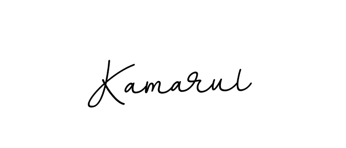 Use a signature maker to create a handwritten signature online. With this signature software, you can design (BallpointsItalic-DORy9) your own signature for name Kamarul. Kamarul signature style 11 images and pictures png