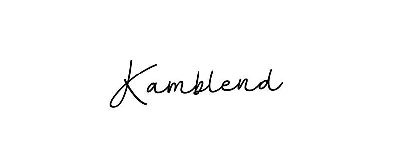 BallpointsItalic-DORy9 is a professional signature style that is perfect for those who want to add a touch of class to their signature. It is also a great choice for those who want to make their signature more unique. Get Kamblend name to fancy signature for free. Kamblend signature style 11 images and pictures png