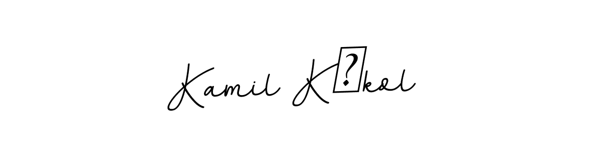 Create a beautiful signature design for name Kamil Kąkol. With this signature (BallpointsItalic-DORy9) fonts, you can make a handwritten signature for free. Kamil Kąkol signature style 11 images and pictures png