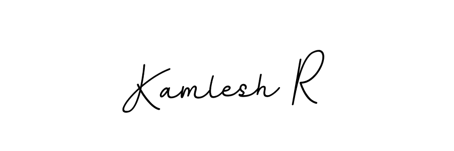 Use a signature maker to create a handwritten signature online. With this signature software, you can design (BallpointsItalic-DORy9) your own signature for name Kamlesh R. Kamlesh R signature style 11 images and pictures png