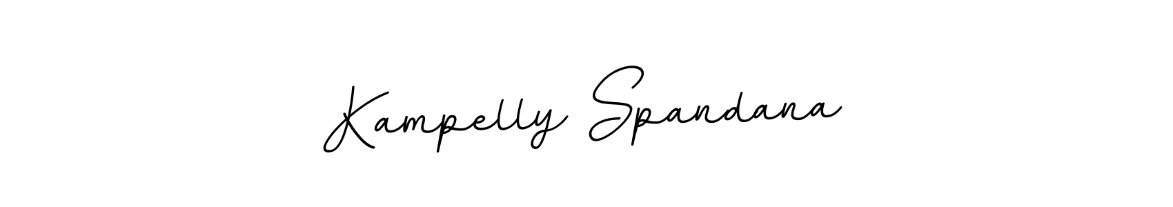 Design your own signature with our free online signature maker. With this signature software, you can create a handwritten (BallpointsItalic-DORy9) signature for name Kampelly Spandana. Kampelly Spandana signature style 11 images and pictures png