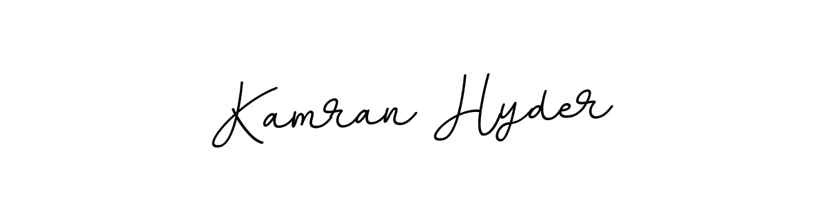 Use a signature maker to create a handwritten signature online. With this signature software, you can design (BallpointsItalic-DORy9) your own signature for name Kamran Hyder. Kamran Hyder signature style 11 images and pictures png