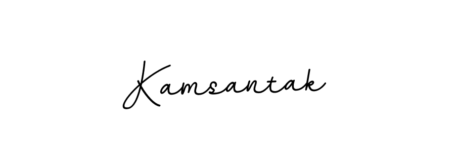 The best way (BallpointsItalic-DORy9) to make a short signature is to pick only two or three words in your name. The name Kamsantak include a total of six letters. For converting this name. Kamsantak signature style 11 images and pictures png