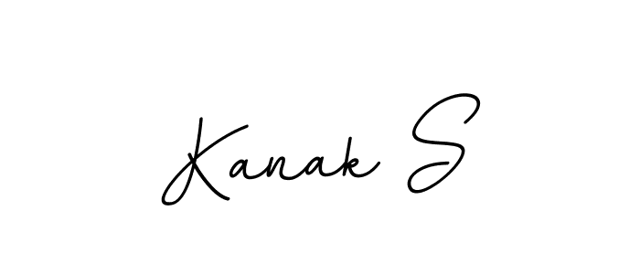 How to make Kanak S name signature. Use BallpointsItalic-DORy9 style for creating short signs online. This is the latest handwritten sign. Kanak S signature style 11 images and pictures png