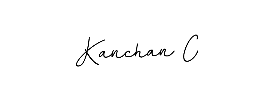 How to make Kanchan C name signature. Use BallpointsItalic-DORy9 style for creating short signs online. This is the latest handwritten sign. Kanchan C signature style 11 images and pictures png