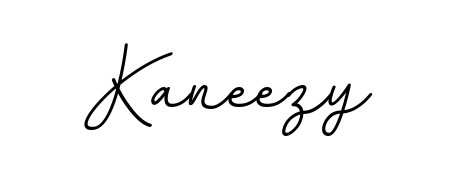 A modern signature idea for name Kaneezy using BallpointsItalic-DORy9 font. Clean strokes and elegant curves make it stand out instantly. Kaneezy signature style 11 images and pictures png