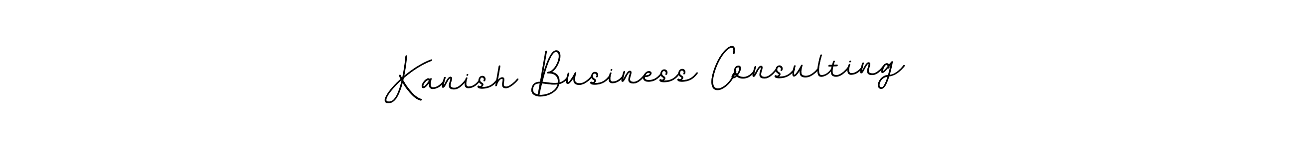 Create a beautiful signature design for name Kanish Business Consulting. With this signature (BallpointsItalic-DORy9) fonts, you can make a handwritten signature for free. Kanish Business Consulting signature style 11 images and pictures png