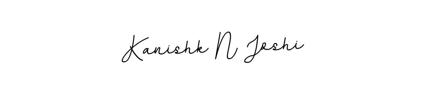 How to make Kanishk N Joshi name signature. Use BallpointsItalic-DORy9 style for creating short signs online. This is the latest handwritten sign. Kanishk N Joshi signature style 11 images and pictures png