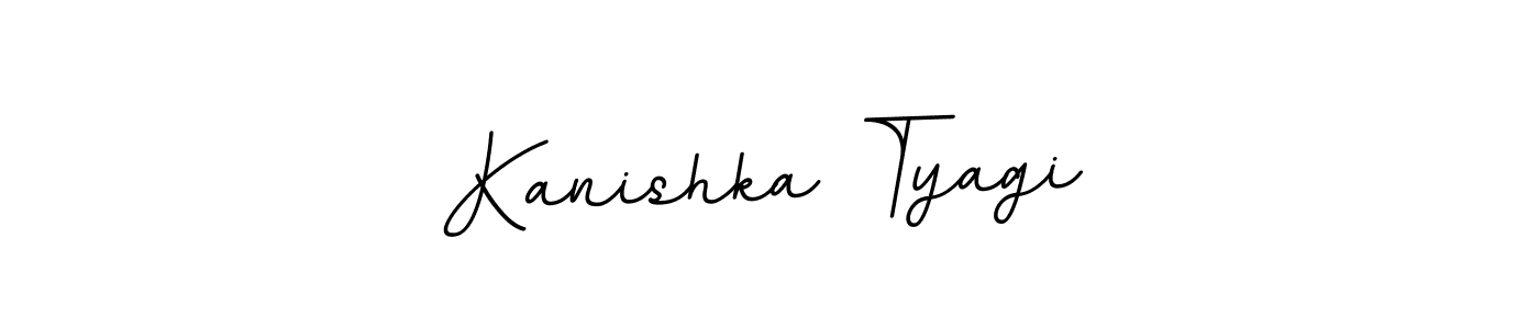 Make a beautiful signature design for name Kanishka Tyagi. With this signature (BallpointsItalic-DORy9) style, you can create a handwritten signature for free. Kanishka Tyagi signature style 11 images and pictures png