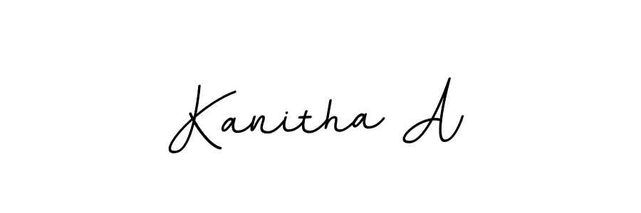 Design your own signature with our free online signature maker. With this signature software, you can create a handwritten (BallpointsItalic-DORy9) signature for name Kanitha A. Kanitha A signature style 11 images and pictures png