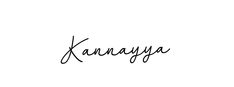 Design your own signature with our free online signature maker. With this signature software, you can create a handwritten (BallpointsItalic-DORy9) signature for name Kannayya. Kannayya signature style 11 images and pictures png