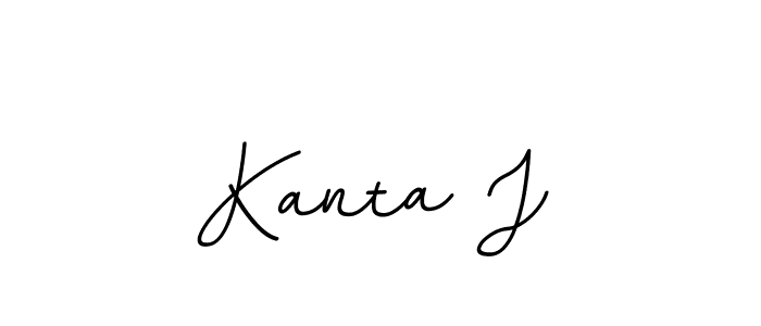 Use a signature maker to create a handwritten signature online. With this signature software, you can design (BallpointsItalic-DORy9) your own signature for name Kanta J. Kanta J signature style 11 images and pictures png