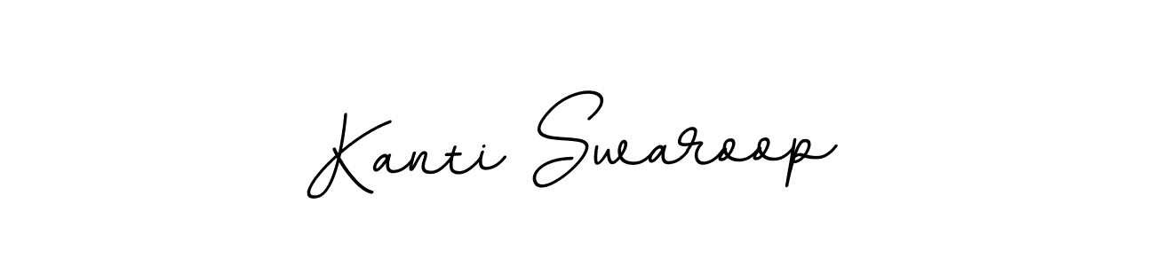 Use a signature maker to create a handwritten signature online. With this signature software, you can design (BallpointsItalic-DORy9) your own signature for name Kanti Swaroop. Kanti Swaroop signature style 11 images and pictures png