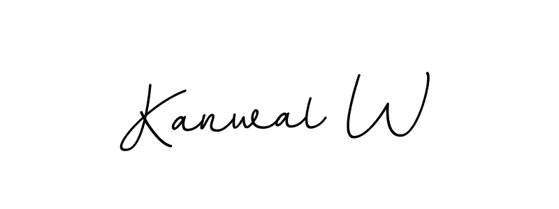 You should practise on your own different ways (BallpointsItalic-DORy9) to write your name (Kanwal W) in signature. don't let someone else do it for you. Kanwal W signature style 11 images and pictures png