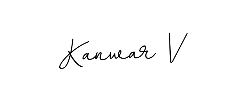 Kanwar V stylish signature style. Best Handwritten Sign (BallpointsItalic-DORy9) for my name. Handwritten Signature Collection Ideas for my name Kanwar V. Kanwar V signature style 11 images and pictures png