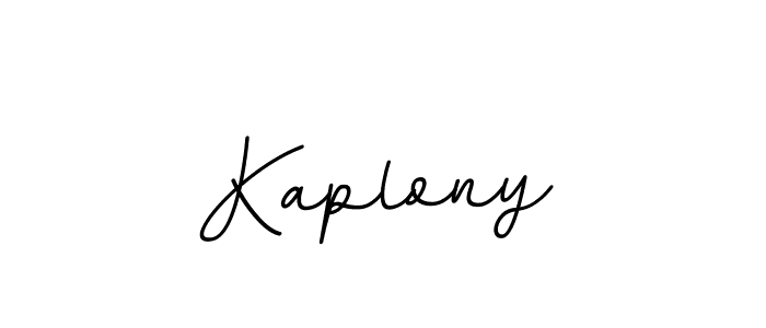 How to make Kaplony name signature. Use BallpointsItalic-DORy9 style for creating short signs online. This is the latest handwritten sign. Kaplony signature style 11 images and pictures png